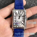 Swiss Quartz Franck Muller Long Island Replica Ladies Watch Blue Leather